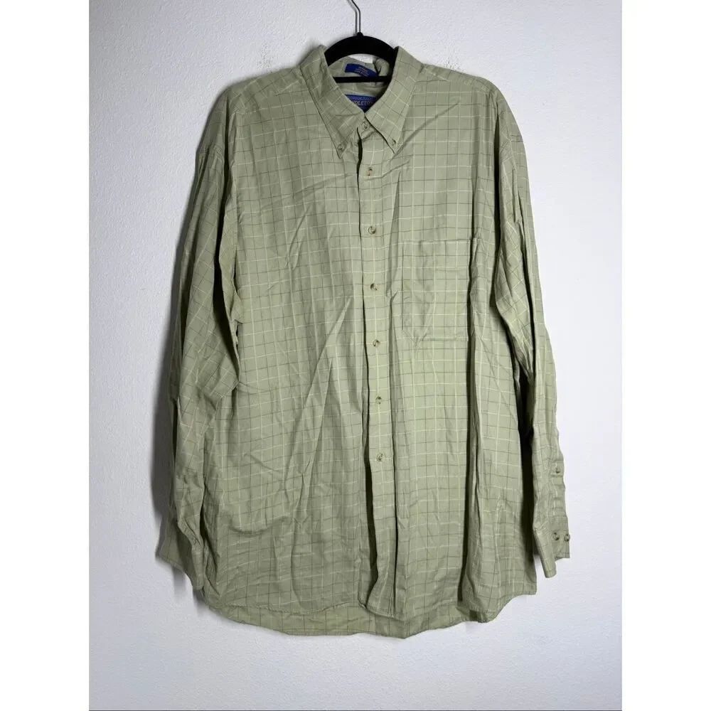 Pendleton Mens Long Sleeve Button Down Shirt (RN#29685) 100% cotton Size XL